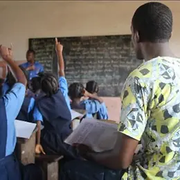Teacher and students