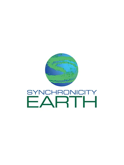 Synchronicity Earth - Globe with Text below